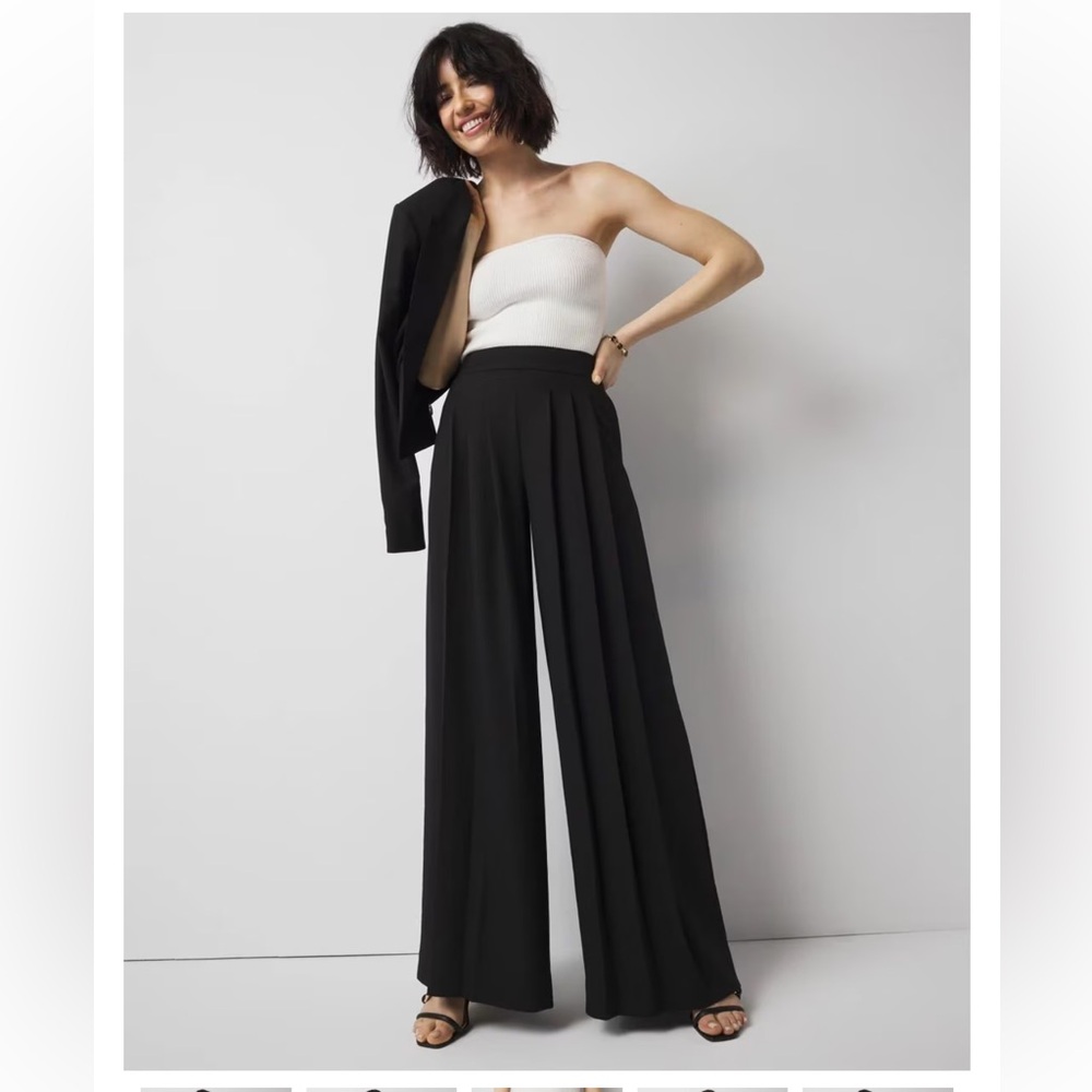 Pleated ultra wide leg pant new w/ tag